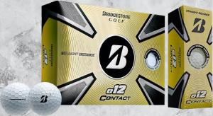 2023 Bridgestone Golf e12 Contact Golf Balls, White