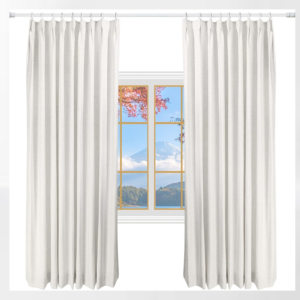 52 W x 90 L inch Pinch Pleat Darkening Drapes Faux Linen Curtains